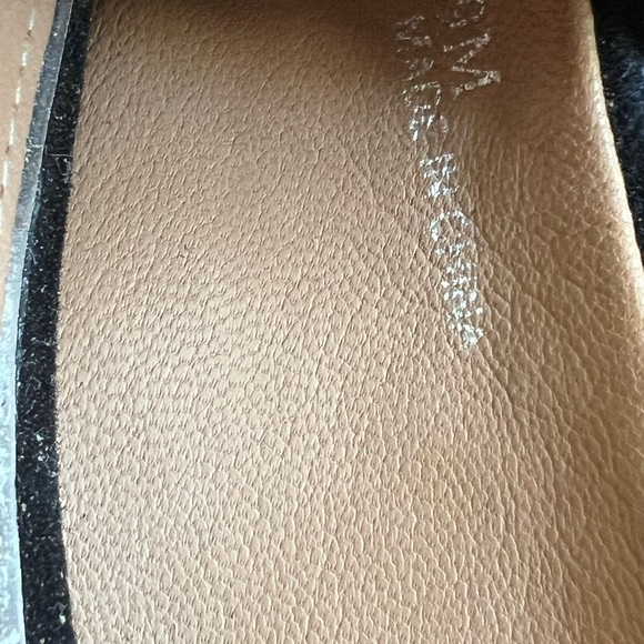 Paolo Linea Black Suede loafers with silver buckles size 9 pointed toes - Picture 5 of 6